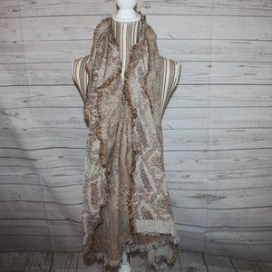 Beautiful Knit Fringe Edge Shoal Scarf